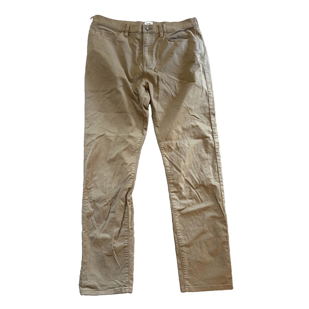Flint and Tinder Tapered Fit Pants Khaki Tan Mens 34x32 Stretch Chino